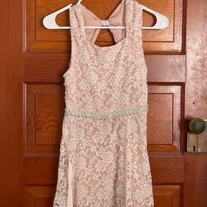 Pink lace girls dress size 16